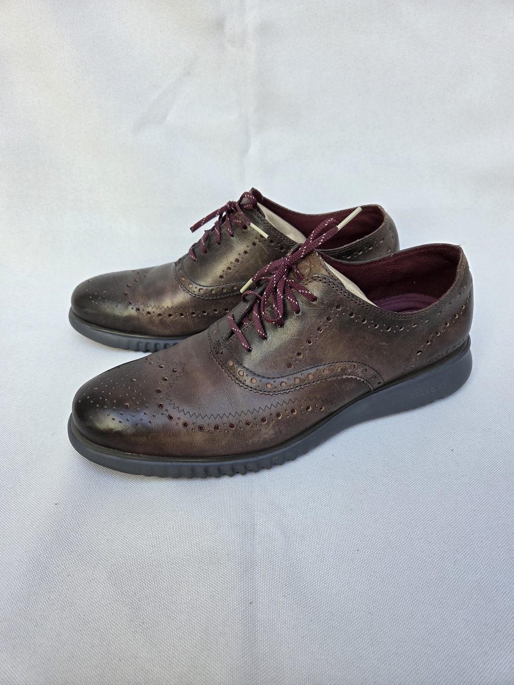 Cole Haan Men's Brown Remastered Zerogrand Wingtip Oxfords